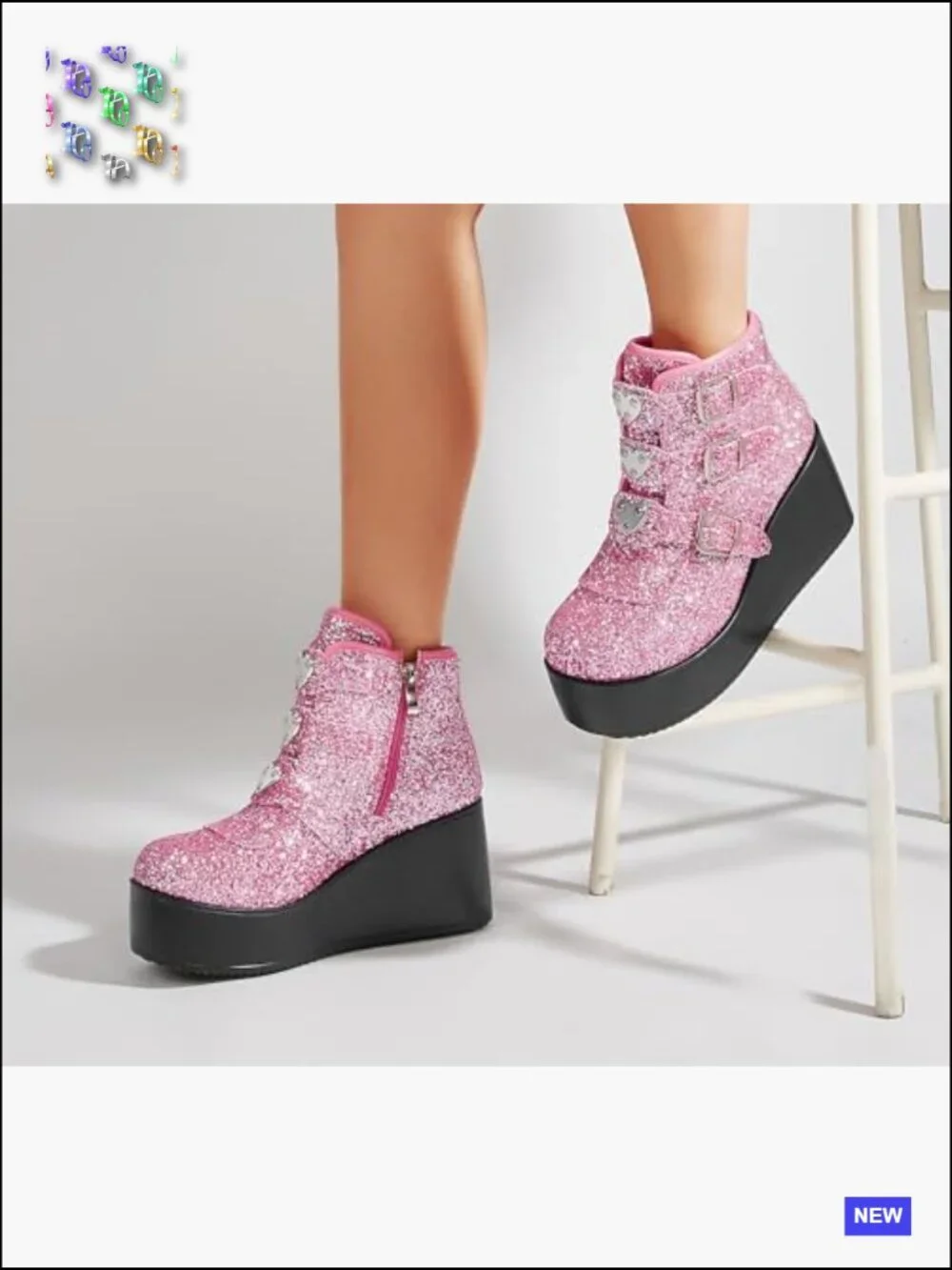 Chunky Platform Ankle Boots Lace Up Wedge Heel Thick Sole Goth Y2K Rave